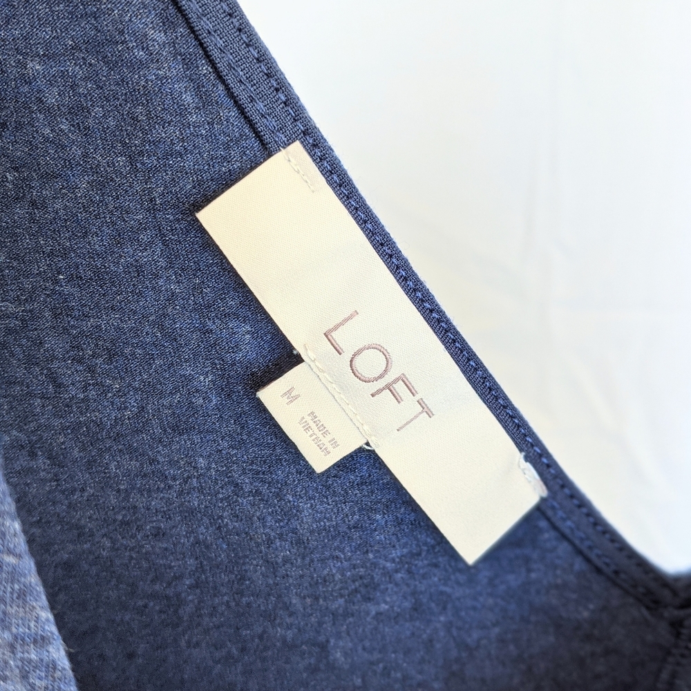 LOFT blue knit tank dress/tunic - Picture 4 of 5